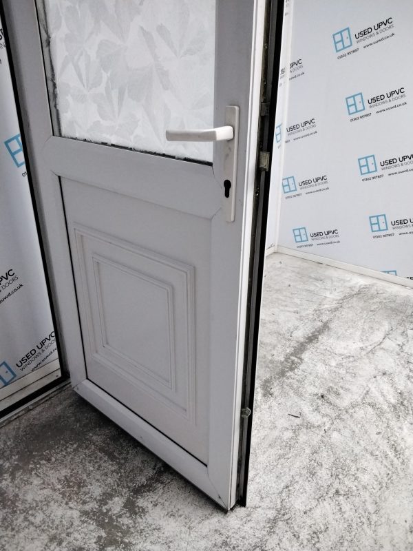 Used White Upvc Back Door 890mm x 2005mm 0087 - Image 5