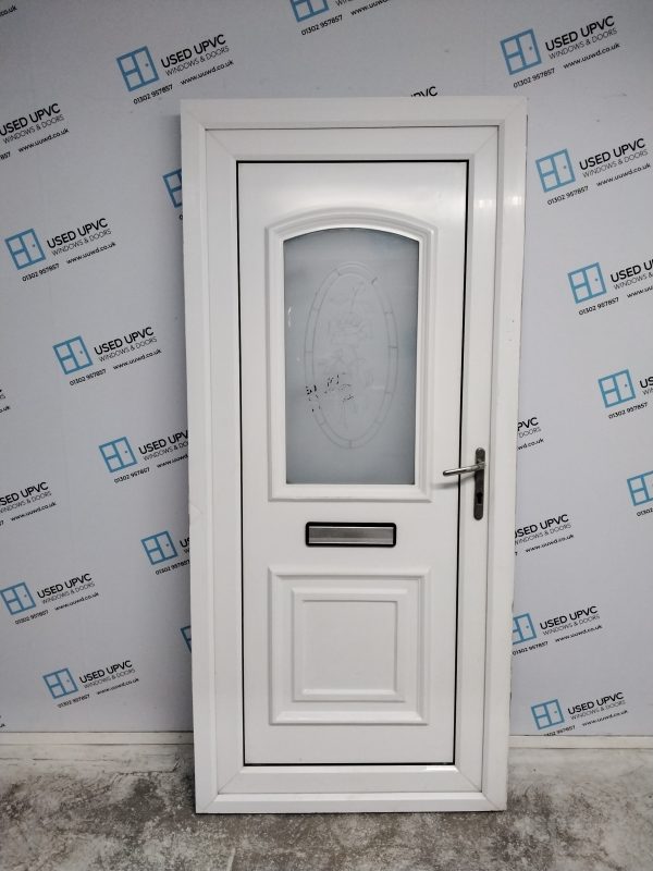 Used White Upvc Front Door 920mm x 2020mm 0077