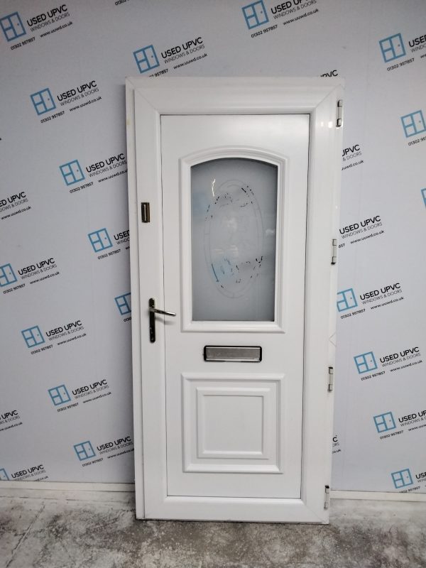 Used White Upvc Front Door 920mm x 2020mm 0077 - Image 2