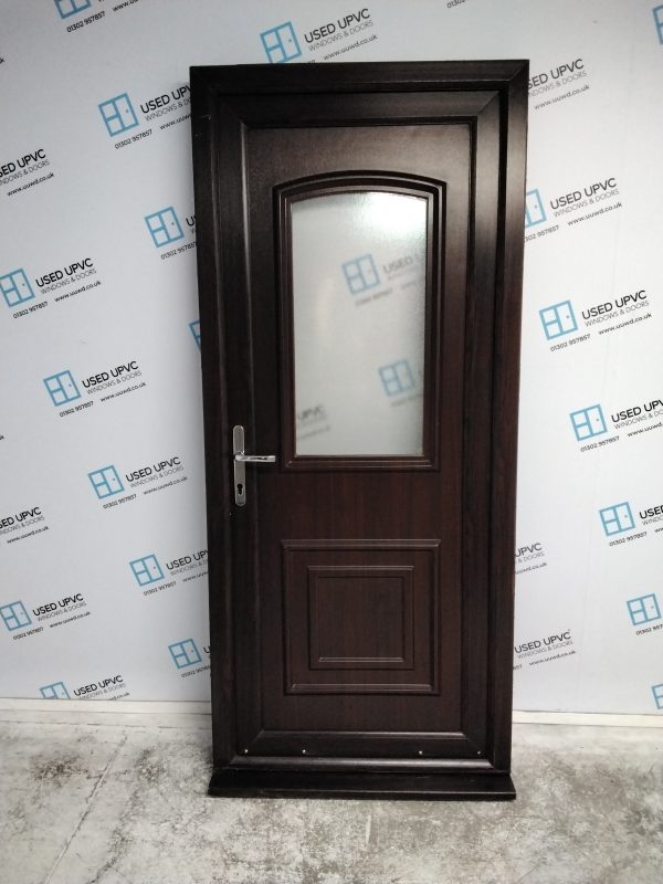 Used Rosewood Upvc Back Door 900mm x 2050mm 0080
