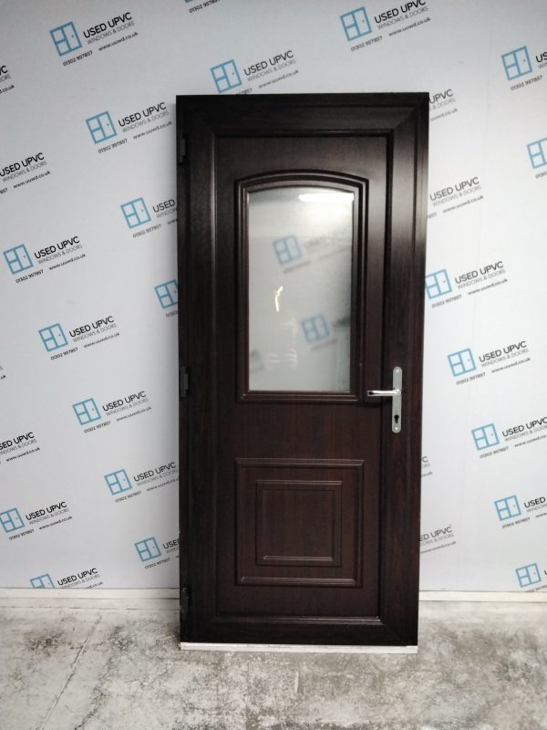 Used Rosewood Upvc Back Door 900mm x 2050mm 0080 - Image 2