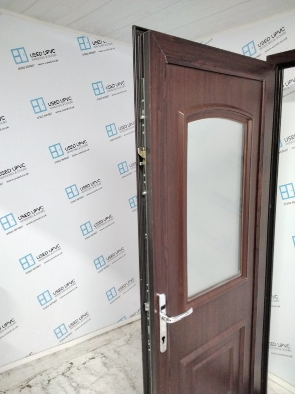 Used Rosewood Upvc Back Door 900mm x 2050mm 0080 - Image 4