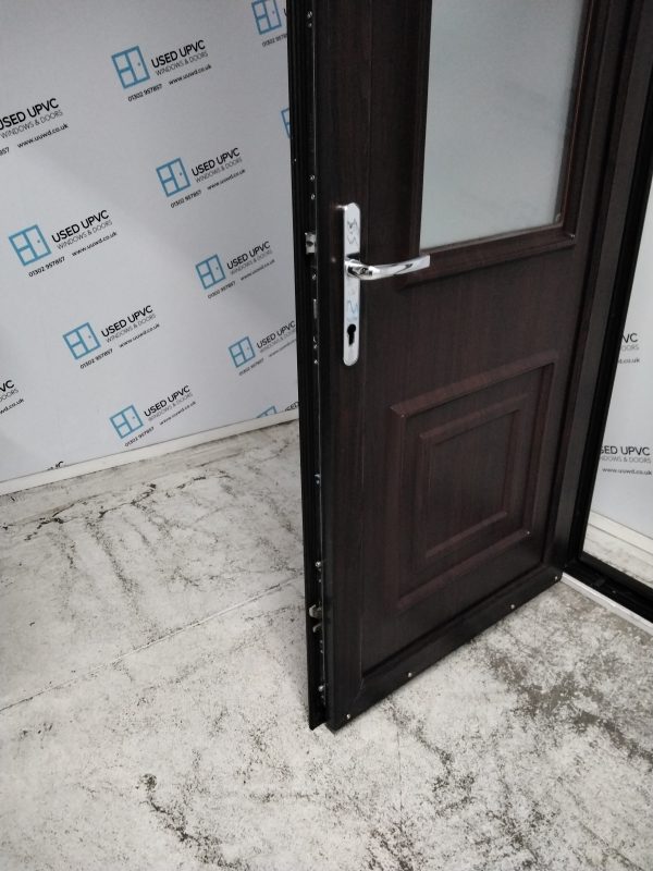Used Rosewood Upvc Back Door 900mm x 2050mm 0080 - Image 5