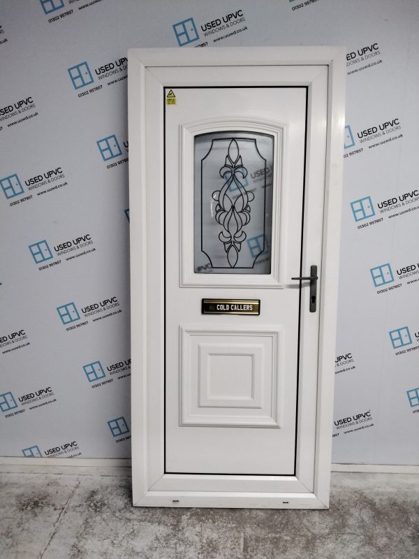 Used White Upvc Front Door 910mm x 2040mm 0149