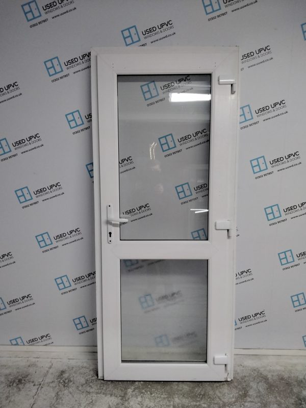 Used White Upvc Back Door 865mm x 2040mm 0162 - Image 2