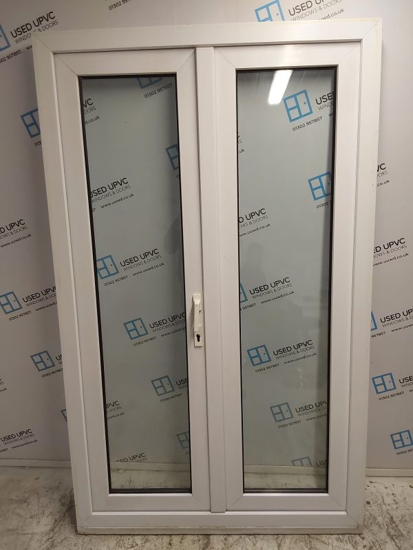 Used White Upvc French Doors 1245mm x 2060mm EA3 - Image 2