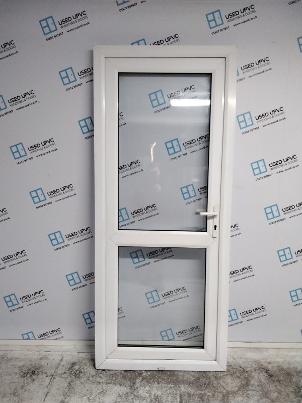 Used White Upvc Back Door 890mm x 2120mm 0176