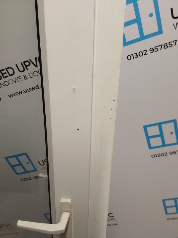 Used White Upvc Full Glass Back Door 840mm x 2055mm 0187 - Image 4