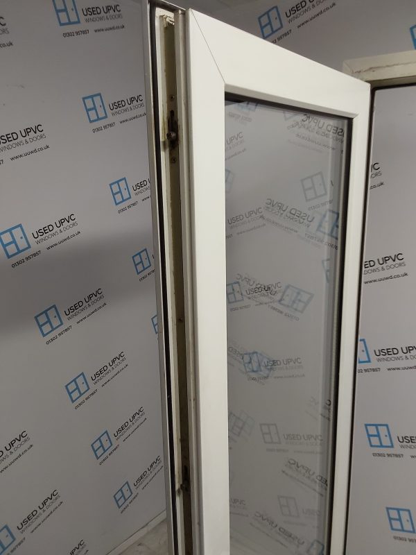 Used White Upvc Full Glass Back Door 840mm x 2055mm 0187 - Image 7