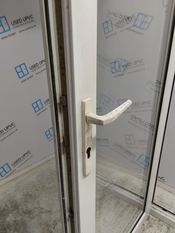 Used White Upvc Full Glass Back Door 840mm x 2055mm 0187 - Image 8