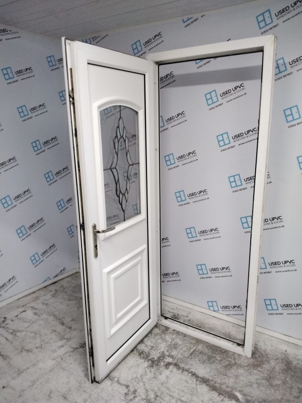 Used White Upvc Back Door 840mm x 2070mm 0188 - Image 3