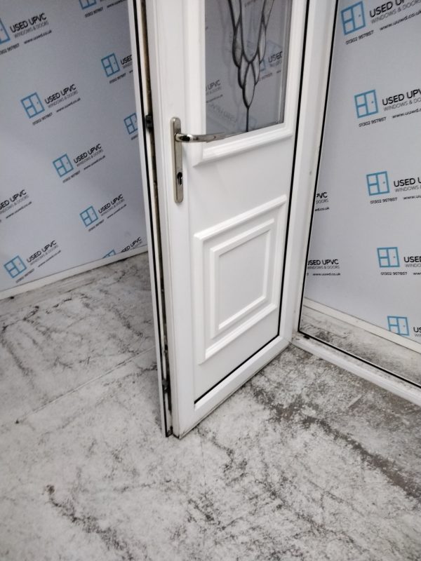 Used White Upvc Back Door 840mm x 2070mm 0188 - Image 5