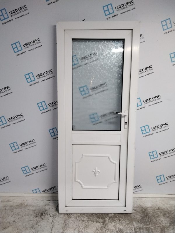 Used White Upvc Back Door 810mm x 2000mm 0194