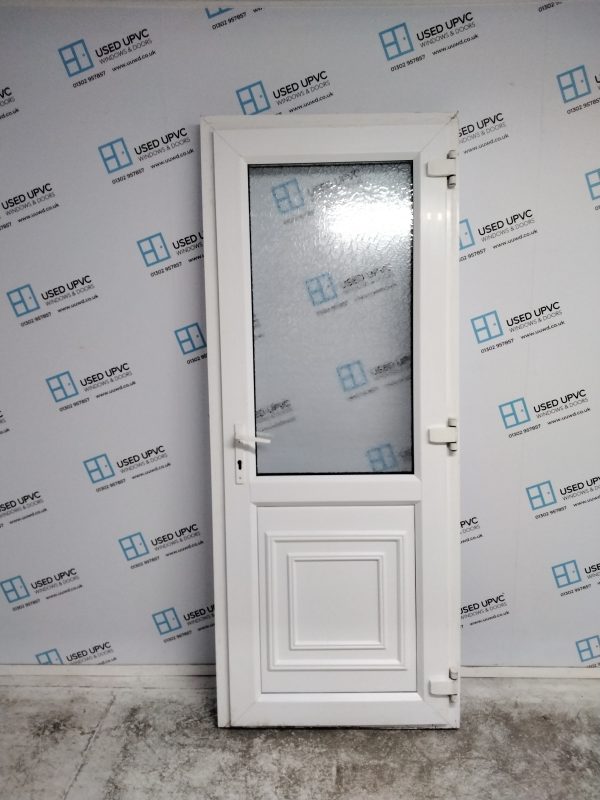 Used White Upvc Back Door 835mm x 2060mm 0183 - Image 2