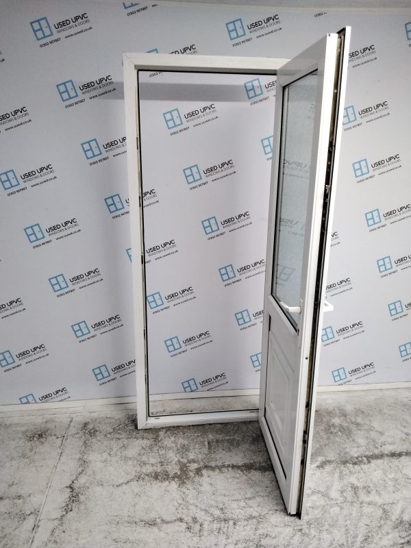 Used White Upvc Back Door 835mm x 2060mm 0183 - Image 3