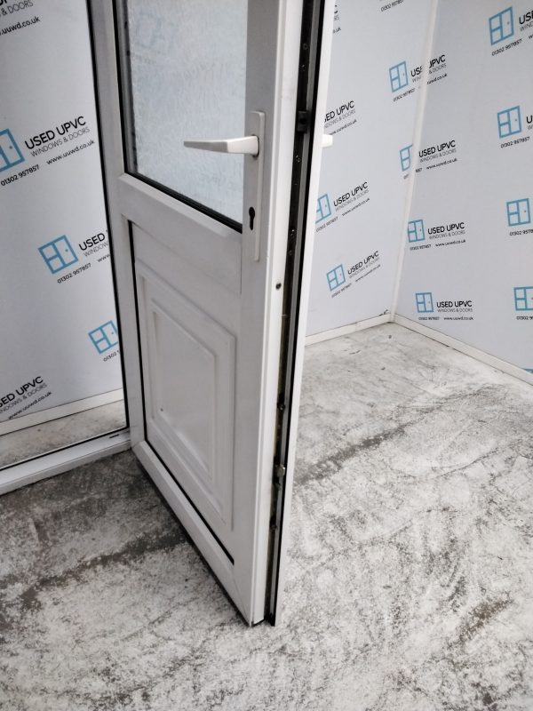 Used White Upvc Back Door 835mm x 2060mm 0183 - Image 5