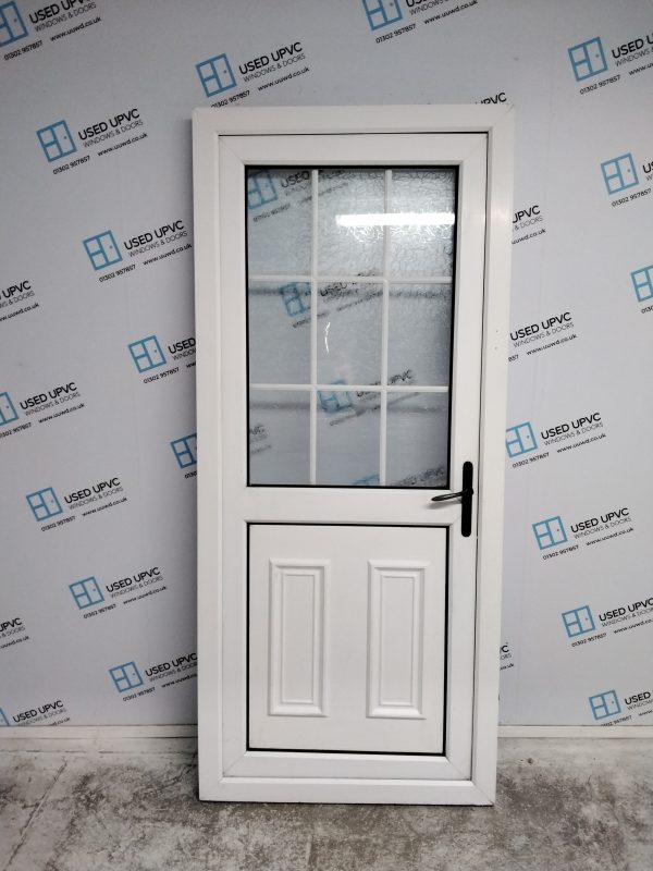 Used White Upvc Back Door 890mm x 2020mm 0198