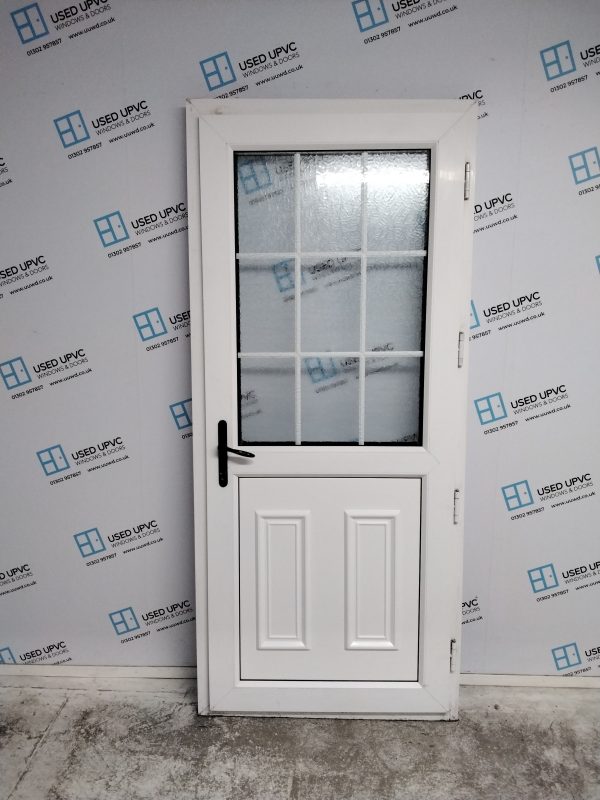 Used White Upvc Back Door 890mm x 2020mm 0198 - Image 2