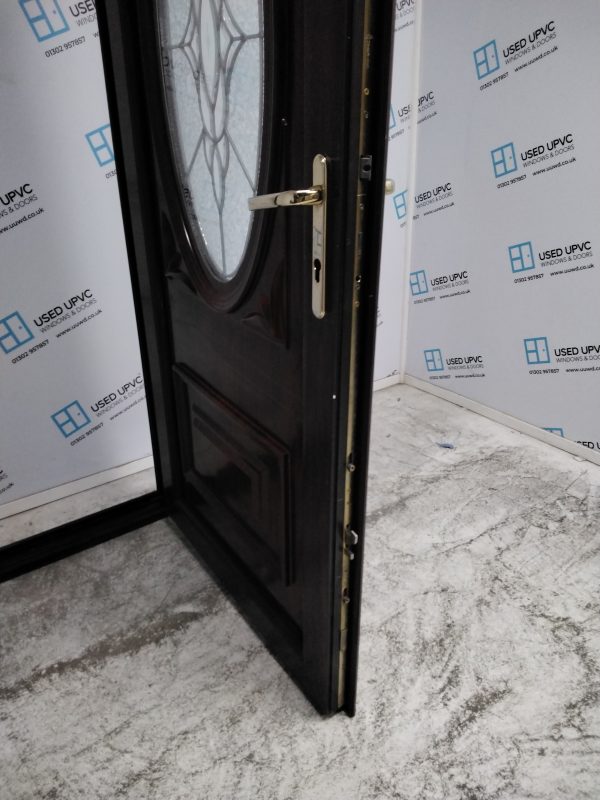Used Rosewood Upvc Back Door 935mm x 1995mm 0202 - Image 5