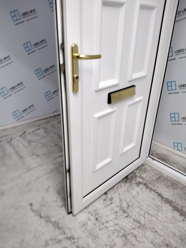 Used White Upvc Front Door And Side Panel 1470mm x 2055mm DS007 - Image 5