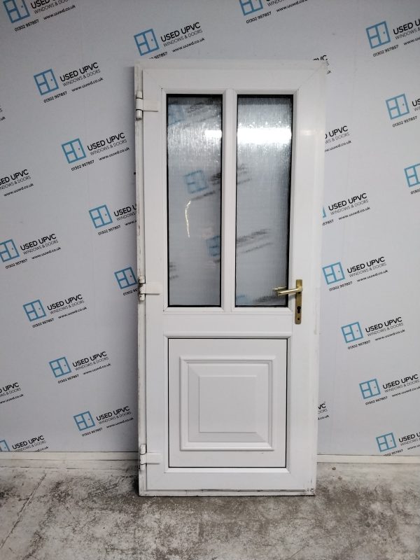 Used White Upvc Back Door 855mm x 2030mm 0204 - Image 2
