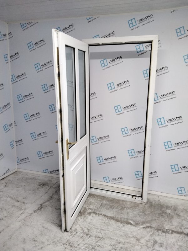 Used White Upvc Back Door 855mm x 2030mm 0204 - Image 3