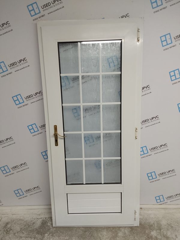 Used White Upvc Back Door 910mm x 2025mm (reduce to 890mm) 0212 - Image 2