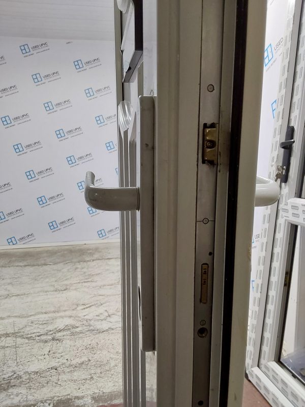 Used White Upvc Front Door And Toplight 850mm x 2420mm 0213 - Image 5