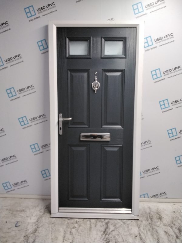 Used Anthracite Grey Composite Front Door 915mm x 1950mm 0218