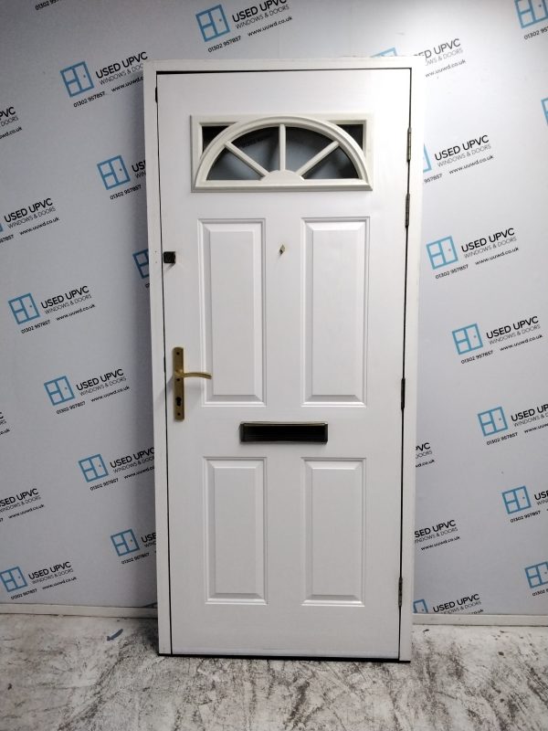 Used Red Composite Front Door 920mm x 2080mm 0228 - Image 2