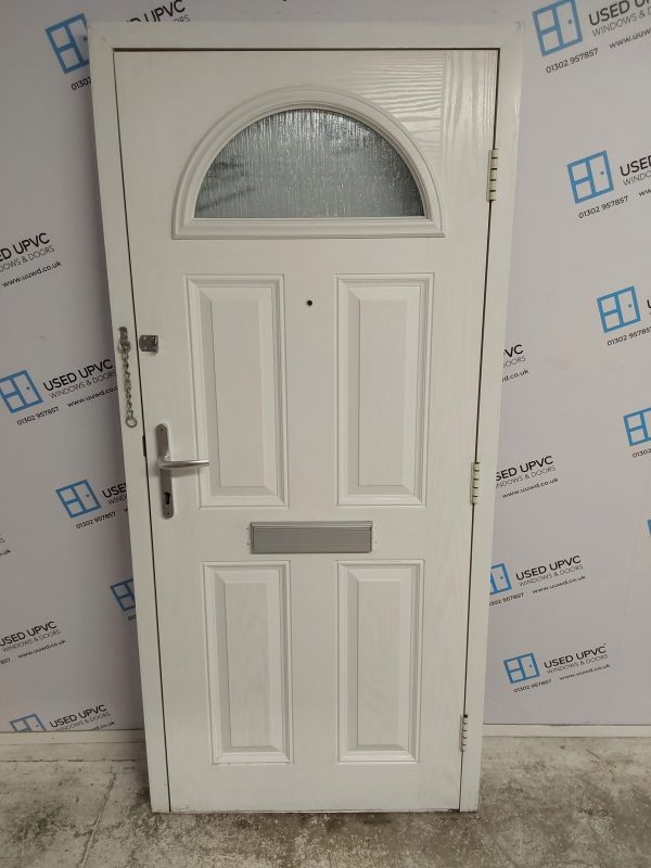 Used White Composite Front Door 910mm x 1980mm 0235 - Image 2