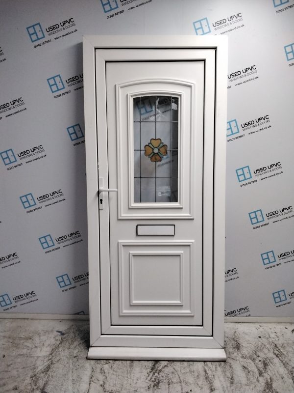 Used White Upvc Front Door 885mm x 2020mm 0003