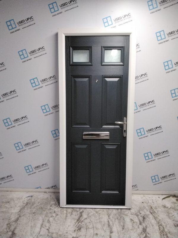 Used Anthracite Grey Composite Front Door 830mm x 2000mm 0067