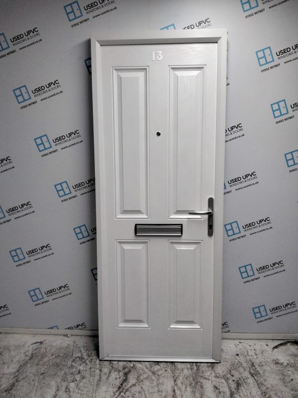 Used White Composite Front Door 805mm x 2085mm 0204
