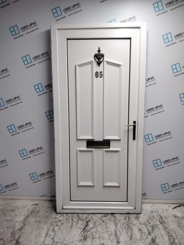 Used White Upvc Front Door 980mm x 2070mm 0243