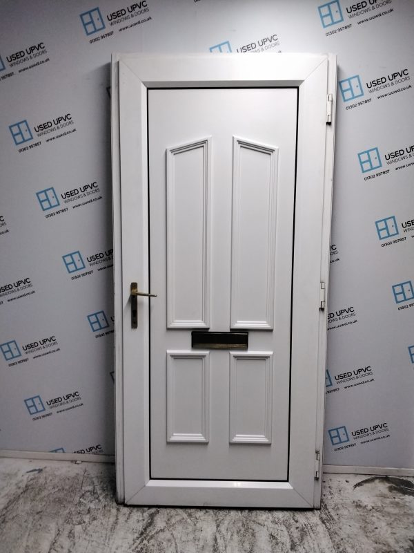 Used White Upvc Front Door 980mm x 2070mm 0243 - Image 2
