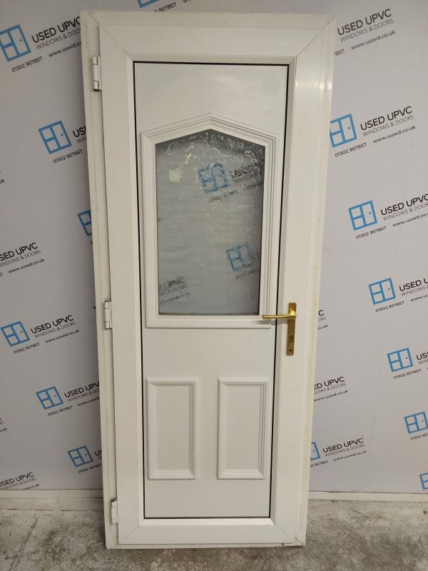 Used White Upvc Back Door 835mm x 2035mm (reduce to 815mm) 0257 - Image 2