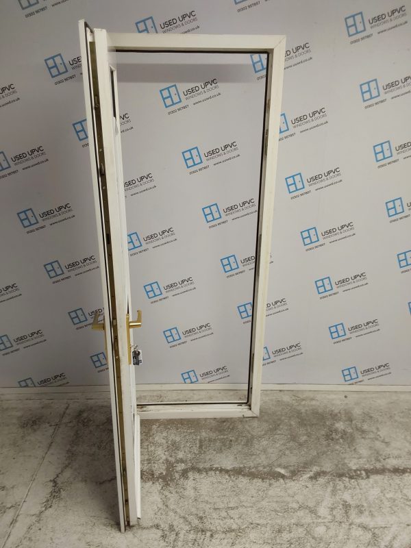 Used White Upvc Back Door 835mm x 2035mm (reduce to 815mm) 0257 - Image 3