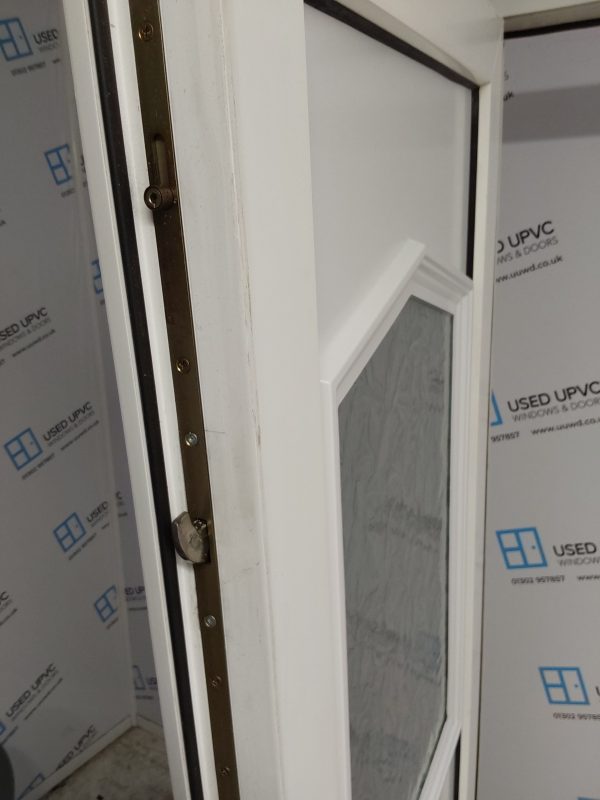 Used White Upvc Back Door 835mm x 2035mm (reduce to 815mm) 0257 - Image 4