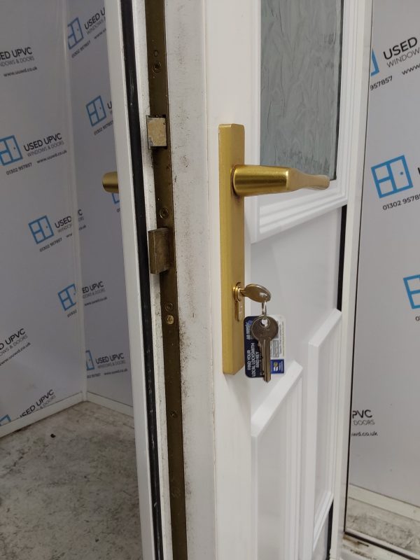 Used White Upvc Back Door 835mm x 2035mm (reduce to 815mm) 0257 - Image 6