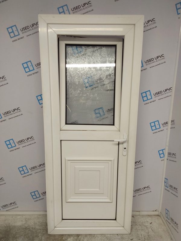 Used White Upvc Stable Back Door 850mm x 2070mm 0263 - Image 4