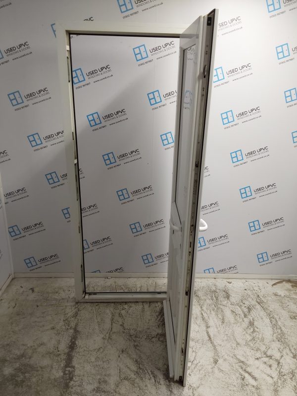 Used White Upvc Back Door 845mm x 2030mm (reduce to 830mm) 0269 - Image 3