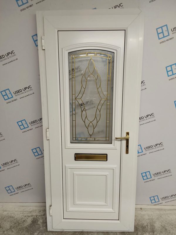 Used White Upvc Front Door 860mm x 2025mm 0270 - Image 2