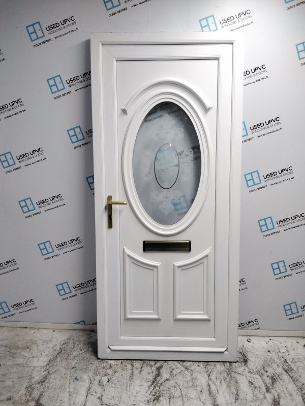 Used White Upvc Front Door 900mm x 2030mm 0087