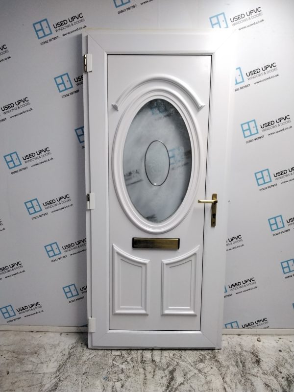 Used White Upvc Front Door 900mm x 2030mm 0087 - Image 2