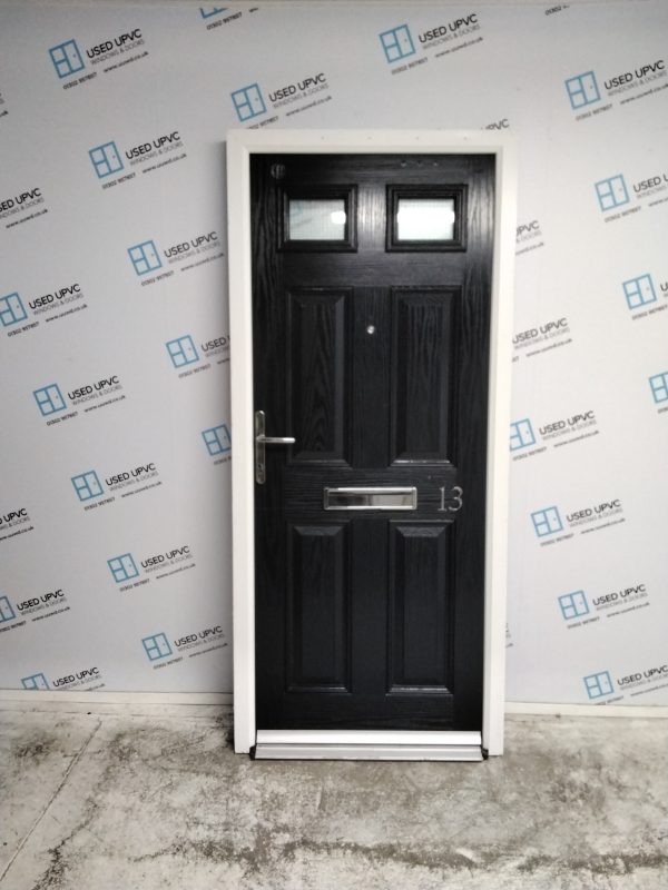 Used Dark Blue Composite Front Door 900mm x 2020mm 0221