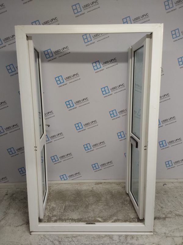 Used White Upvc French Doors 1265mm x 2020mm (reduce to 1225mm) EA3 - Image 4