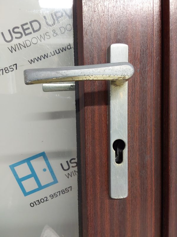 Used Woodgrain Upvc French Doors 1795mm x 2100mm (reduce to 1755mm) EA5 - Image 11