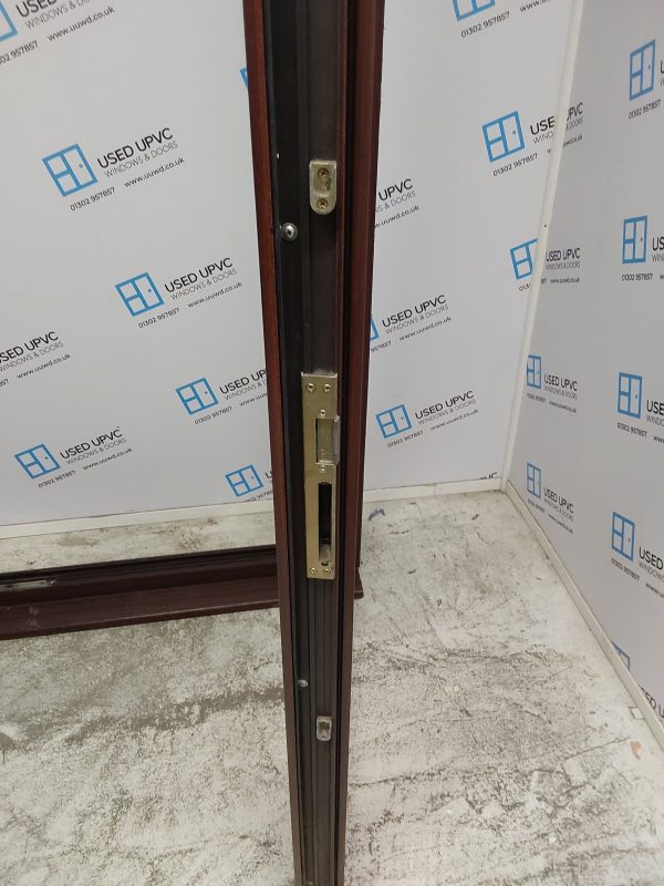 Used Woodgrain Upvc French Doors 1795mm x 2100mm (reduce to 1755mm) EA5 - Image 10