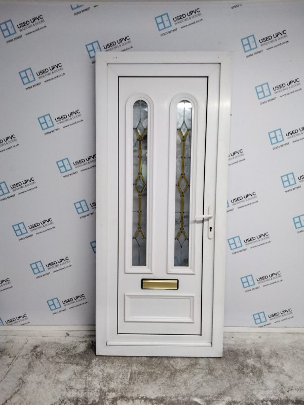 Used White Upvc Front Door 900mm x 2085mm 0011